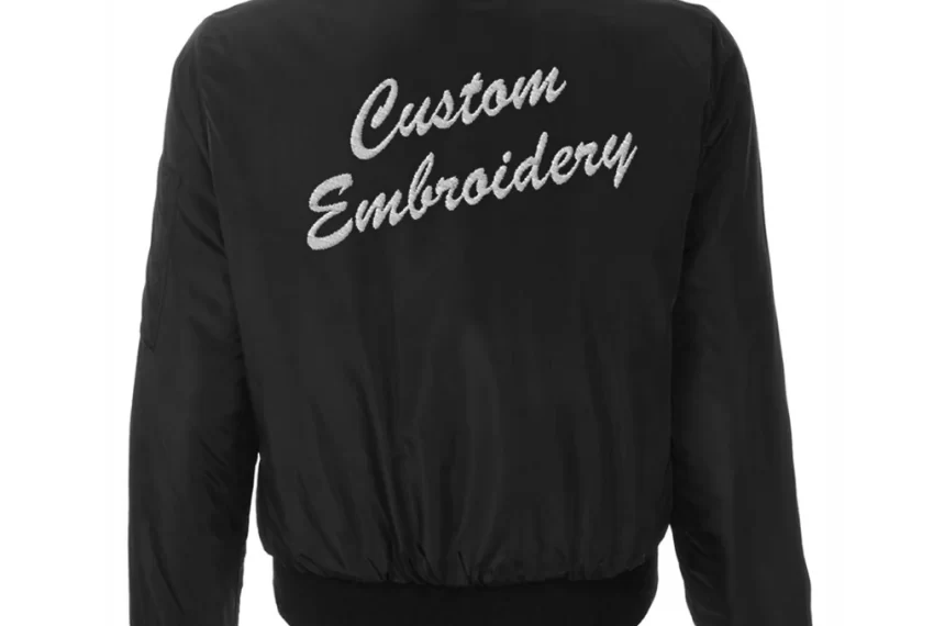 Custom_Embroidered Jacket with Logo Embroidery Services near me