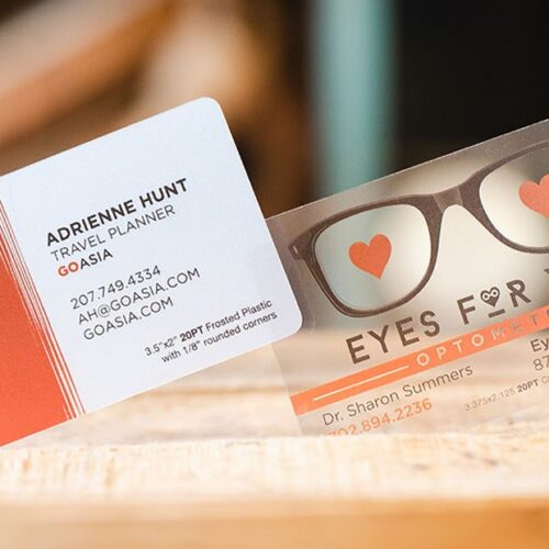 Frosted Clear Business Card Print 